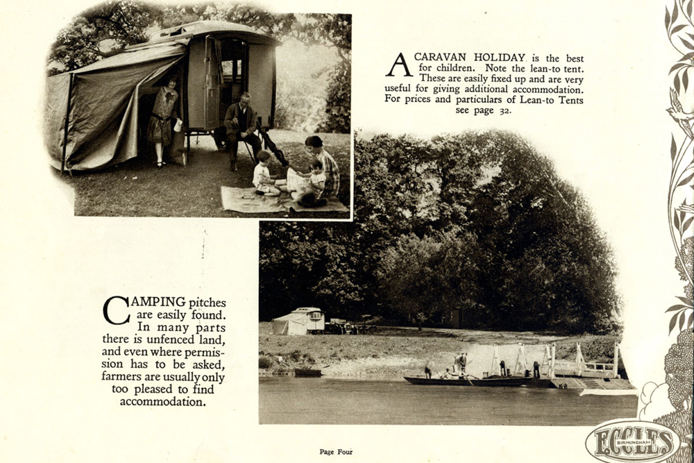 'A caravan holiday' advert by Eccles of Birmingham