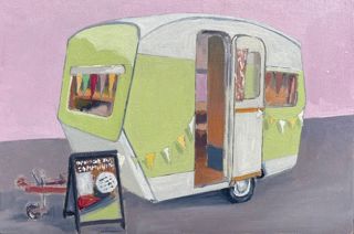 7 Chatty Caravan Oil Painting By Chris Wright Art