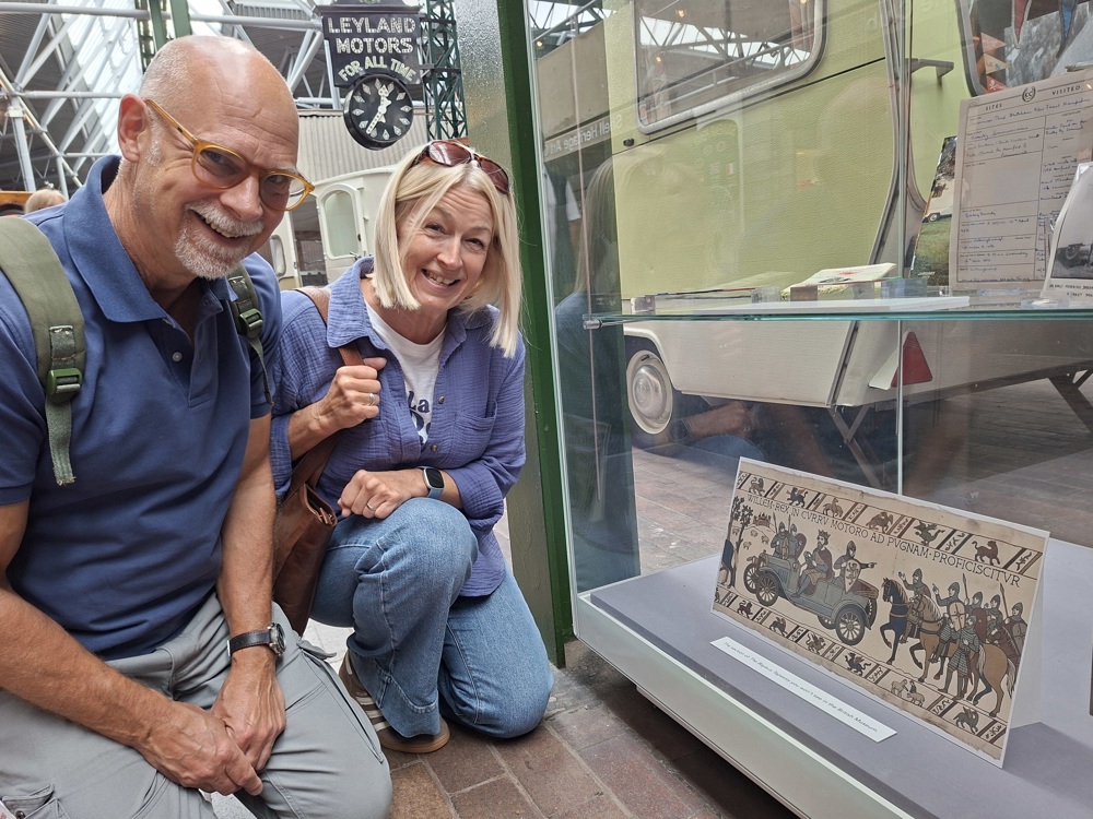 Visitors Steve And Katie Reast View King William The Conqueror In His Car