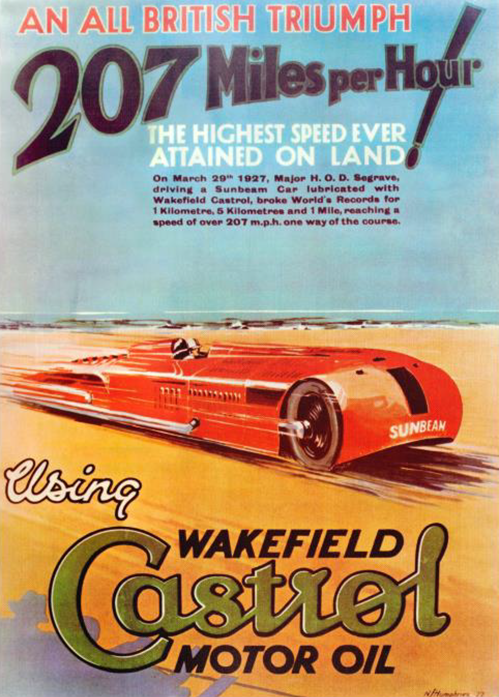 Castrol Sunbeam Poster