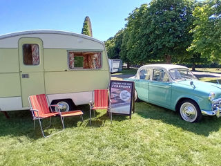 Chatty Caravan And Hillman Minx At Sprite Rally