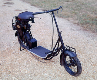 A 1919 ABC Skootamota vintage motorcycle