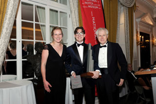 2024 Young Pioneer Award to Zander Miller with Amy Heynes and Lord Montagu