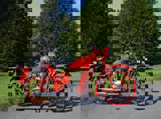 1953 BSA Bantam D1 in GPO Livery photographed in the grounds of the National Motor Museum