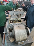 Engineers Seperating Transmission Assemblies of the Sunbeam 1000hp