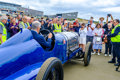 Don Wales sits in the Sunbeam 350hp at Pendine