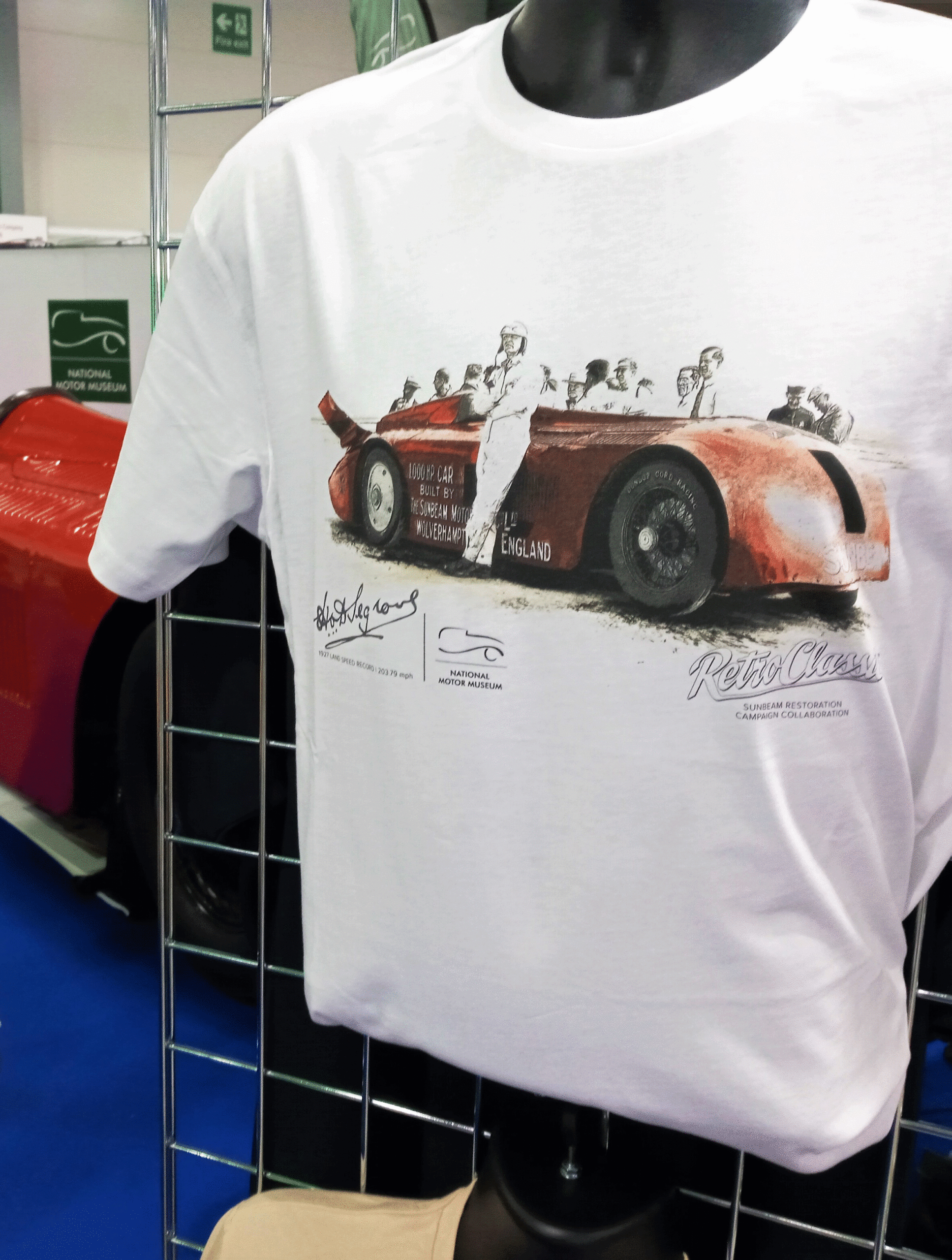 T-shirt of Sunbeam 1000Hp at the British Motor Show