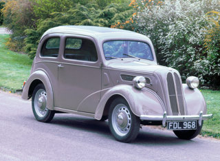 A 1949 Ford Anglia E494A, registration FDL 968