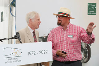 Lord Montagu With National Motor Museum Trust Chief Executive Jon Murden