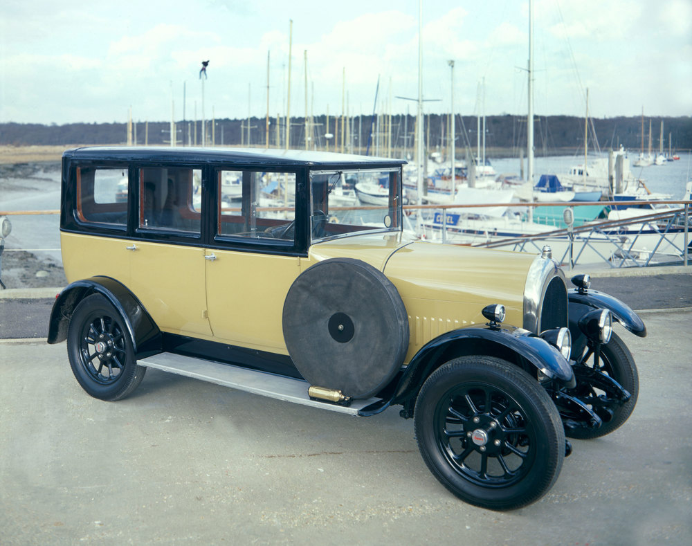 A 1928 Bean Short 14 vintage car at the Buckler's Hard yacht harbour