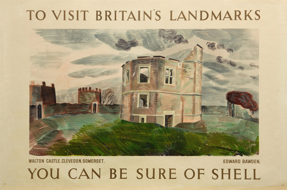 Poster of Walton Castle Somerset, 1936, Edward Bawden