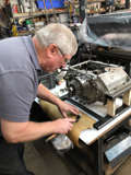 Senior Engineer Ian Stanfield Makes A New Gasket To Seal The Sunbeam 1000hp Gearbox