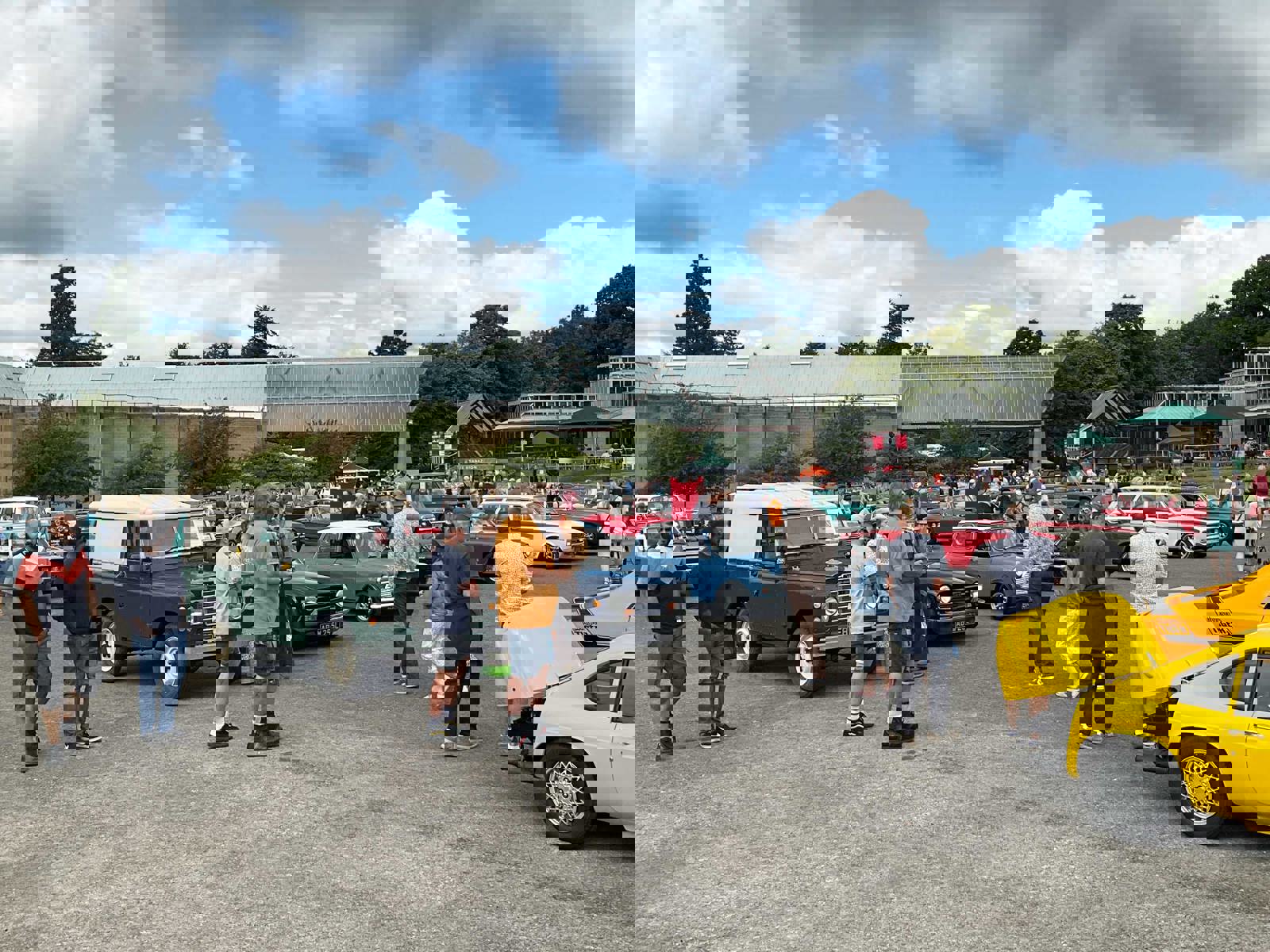 Beaulieu arena filled with cars